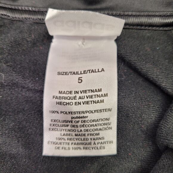 Adidas Toddler Full Zip Track Jacket 3 Red Stripe Logo Embroidered Black Size 5 - Picture 5 of 7